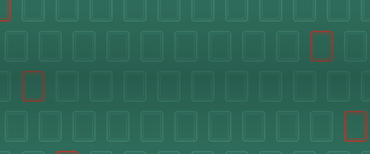 Mahjong tile pattern in jade green